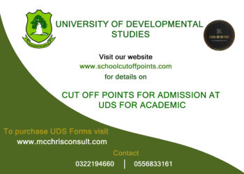 UDS CUT-OFF POINTS AND COURSES FOR THE 2024/2025 ACADEMIC YEAR.
