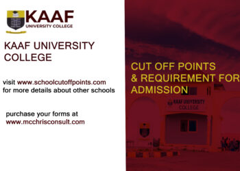 KAAF UNIVERSITY COLLEGE OF GHANA PROGRAMMES AND CUT OFF POINTS AND COURSES AND FOR ACADEMIC YEAR 2024/2025.