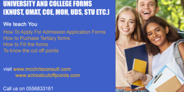 UNIVERSITY AND COLLEGE FORMS (KNUST, UMAT, COE, MOH, UDS, STU ETC.)